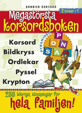 Valokuva kirjasta  Megastörsta korsordsboken, kuuluu tuoteryhmään Ruots harrasteet taide.