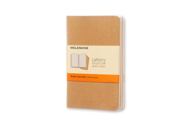 Valokuva kirjasta Moleskine Moleskine Ruled Cahier - Kraft Cover (3 Set), kuuluu tuoteryhmään Muut ulkomaiset kirjat.