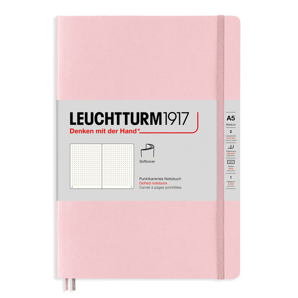 Valokuva tuotteesta Muistikirja A5/121 sivua Leuchtturm1917 Dotted Soft Powder, pistesivut, kuuluu tuoteryhmään Muistikirjat.