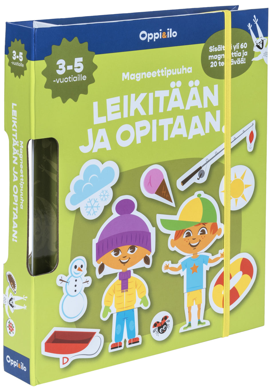 Valokuva kirjasta  Magneettipuuha LEIKITÄÄN JA OPITAAN! 3-5 v, kuuluu tuoteryhmään Väritys-puuhakirjat.