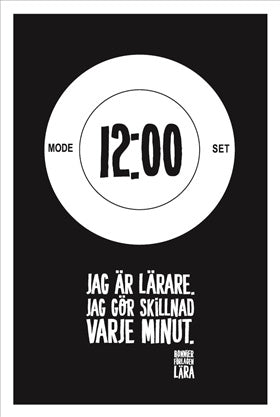 Valokuva kirjasta  Klocka memohållare - Jag är lärare. Jag gör skillnad varje minut., kuuluu tuoteryhmään Ruots harrasteet taide.