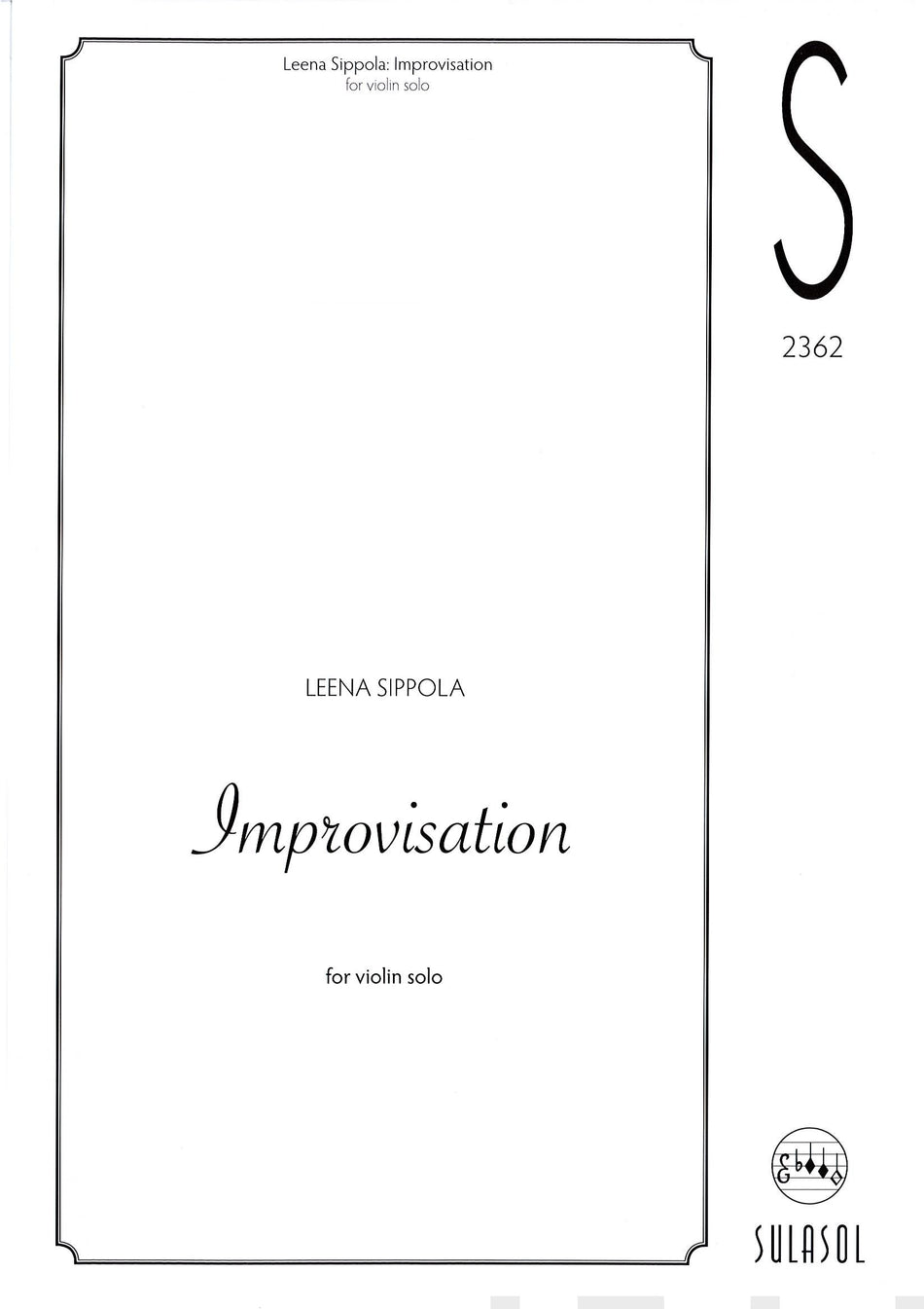 Valokuva kirjasta Leena Sippola Improvisation, kuuluu tuoteryhmään Musiikki.