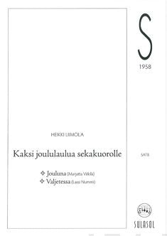 Valokuva kirjasta  Kaksi joululaulua sekakuorolle, kuuluu tuoteryhmään Musiikki.