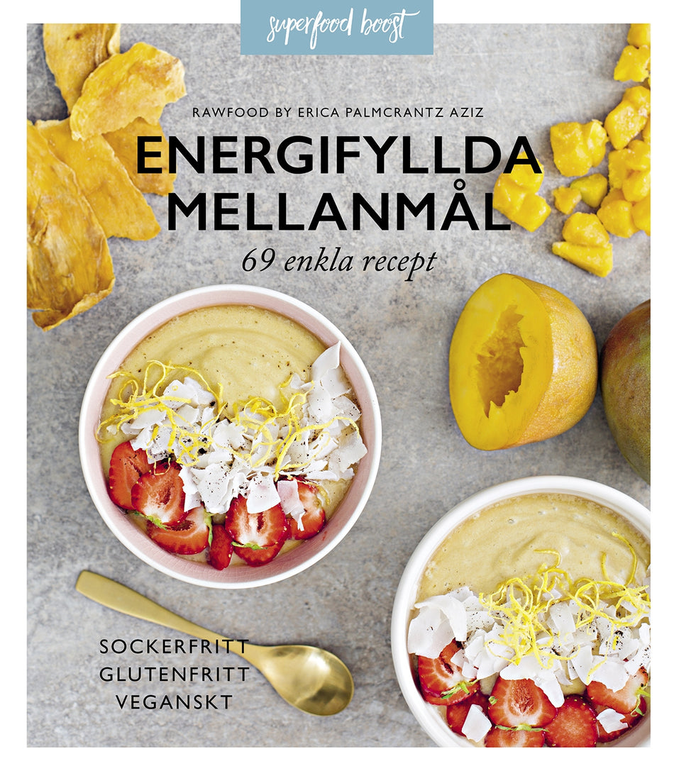 Valokuva kirjasta Erica Palmcrantz Aziz Energifyllda mellanmål  : 69 enkla recept, kuuluu tuoteryhmään Ruots harrasteet taide.