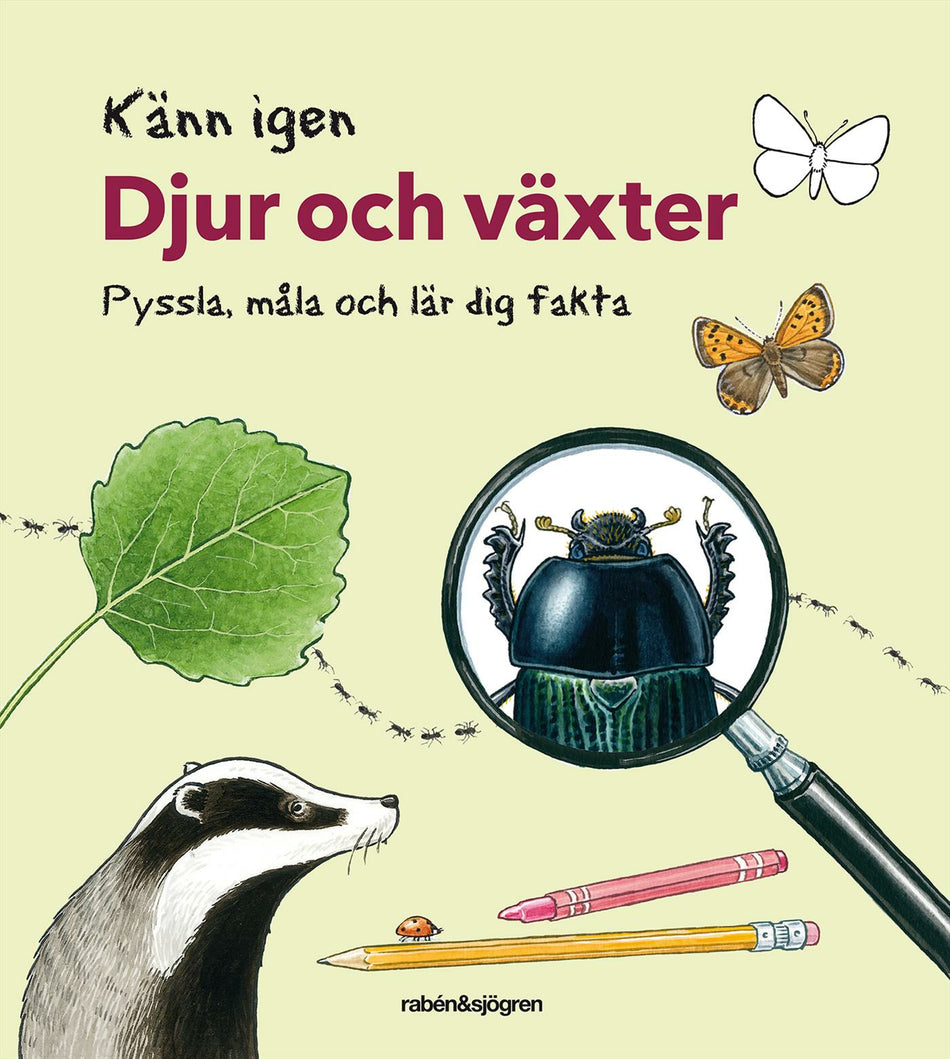 Valokuva kirjasta Björn Bergenholtz Känn igen djur och växter - Pyssla, måla och lär dig fakta, kuuluu tuoteryhmään Ruots lapset nuoret ja sarjakuvat.