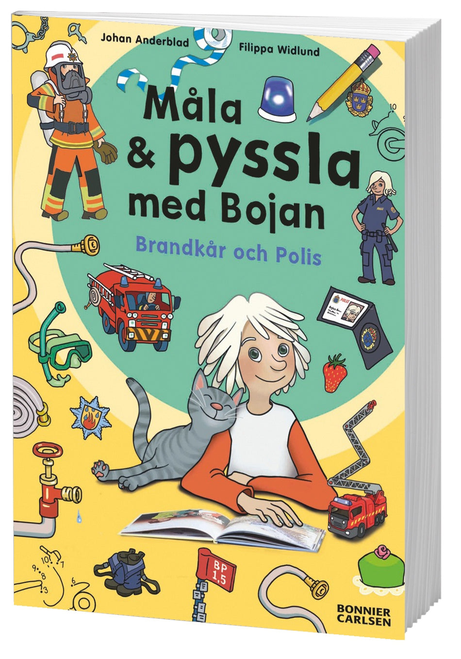 Valokuva kirjasta Johan Anderblad Måla och pyssla med Bojan, kuuluu tuoteryhmään Ruots lapset nuoret ja sarjakuvat.