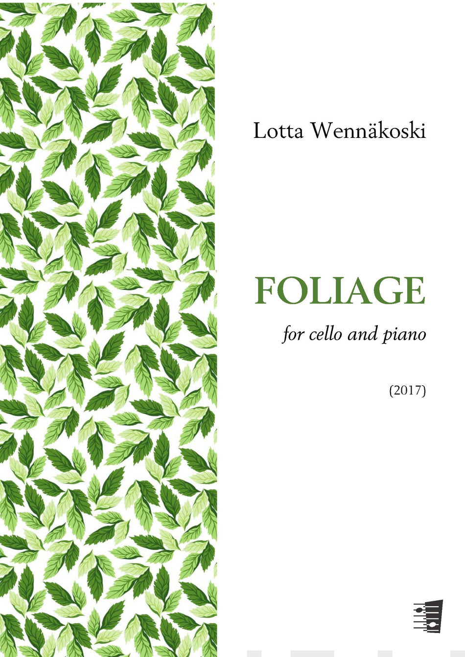 Valokuva kirjasta  Foliage for cello and piano, kuuluu tuoteryhmään Musiikki.