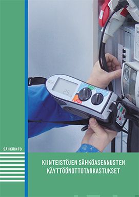Valokuva kirjasta  Kiinteistöjen sähköasennusten käyttöönottotarkastukset, kuuluu tuoteryhmään K-kirjat.