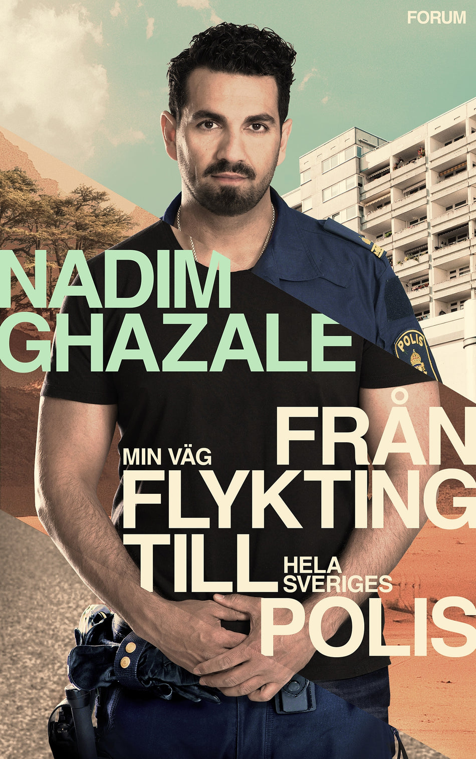 Valokuva kirjasta Nadim Ghazale / Sara Nygren Min väg från flykting till hela Sveriges polis, kuuluu tuoteryhmään Ruots muu tieto.