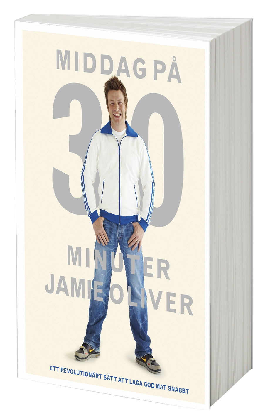 Valokuva kirjasta Jamie Oliver Middag på 30 minuter, kuuluu tuoteryhmään Ruots harrasteet taide.