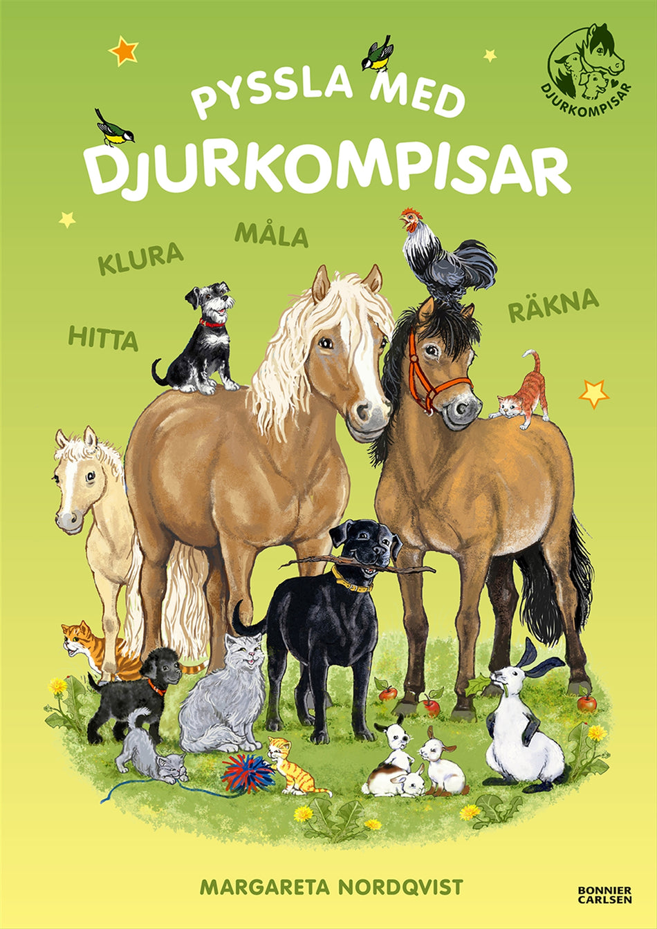 Valokuva kirjasta Margareta Nordqvist Pyssla med Djurkompisar, kuuluu tuoteryhmään Ruots lapset nuoret ja sarjakuvat.