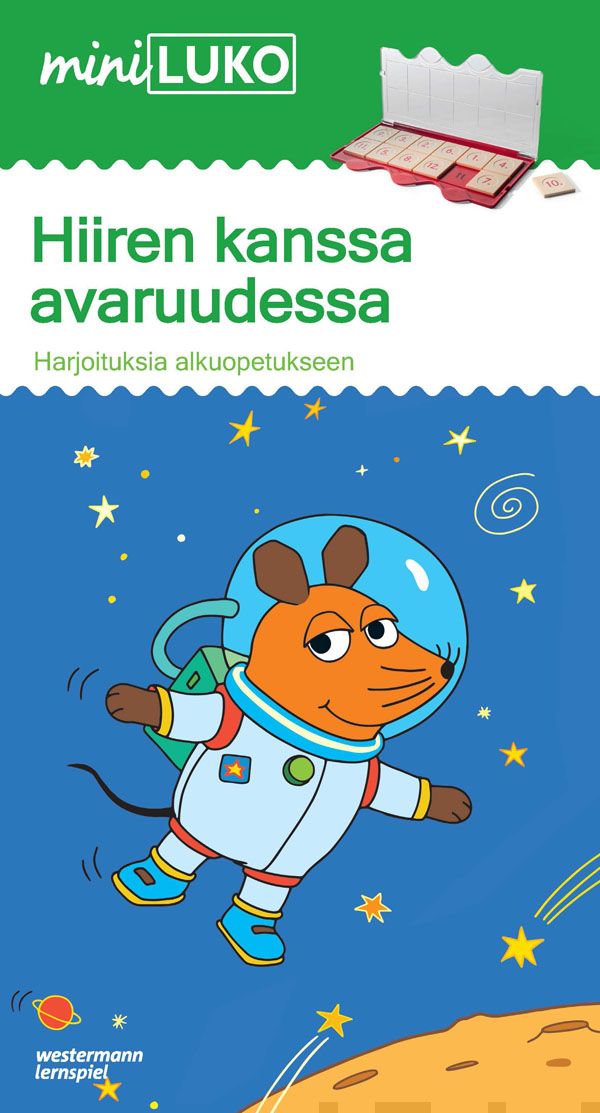 Valokuva kirjasta  Hiiren kanssa avaruudessa miniLUKO, kuuluu tuoteryhmään P-kirjat.