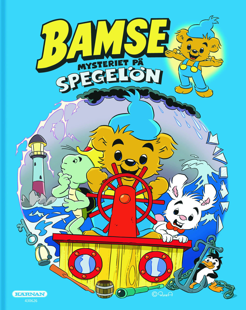 Valokuva kirjasta Rune Andréasson Bamse på spegelön, kuuluu tuoteryhmään Ruots lapset nuoret ja sarjakuvat.