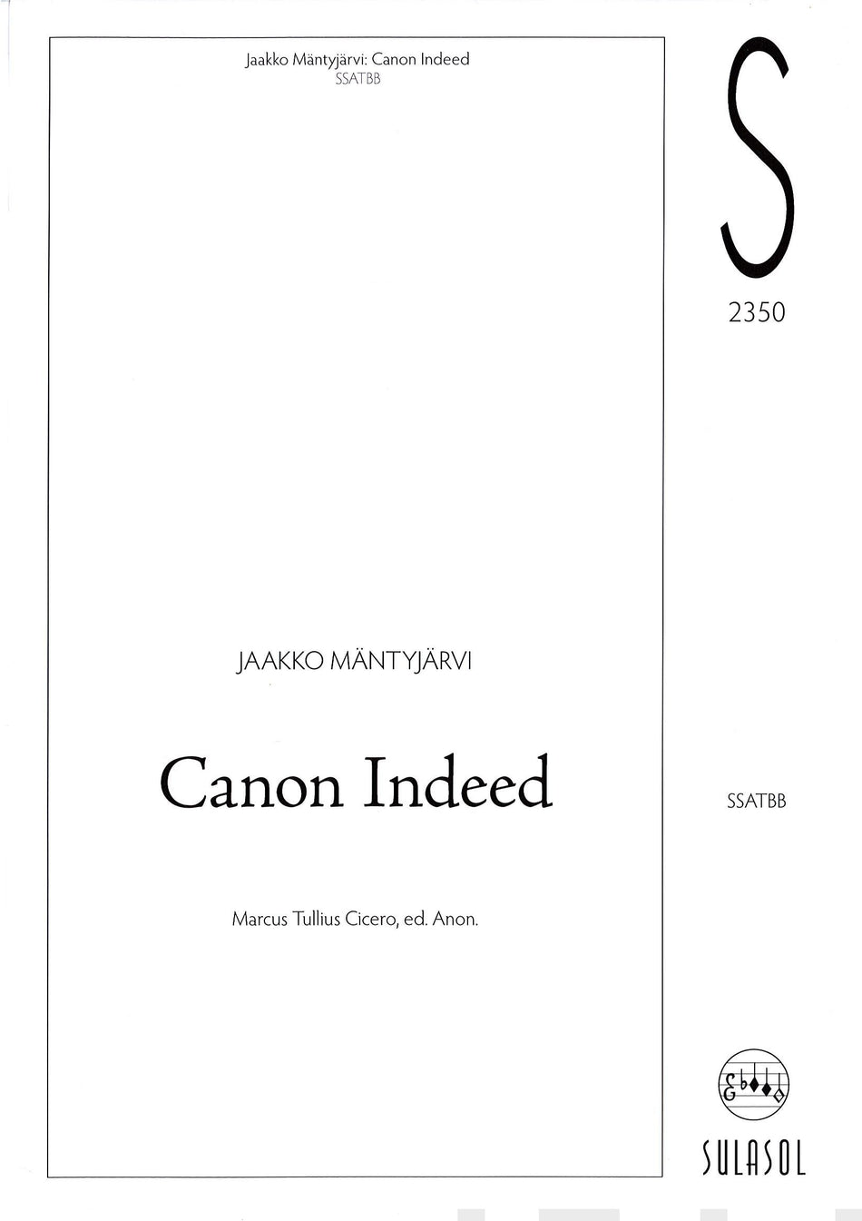 Valokuva kirjasta  Canon Indeed, kuuluu tuoteryhmään Musiikki.
