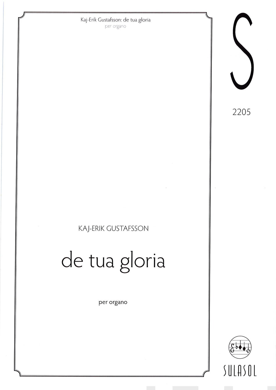 Valokuva kirjasta  De tua gloria, kuuluu tuoteryhmään Musiikki.
