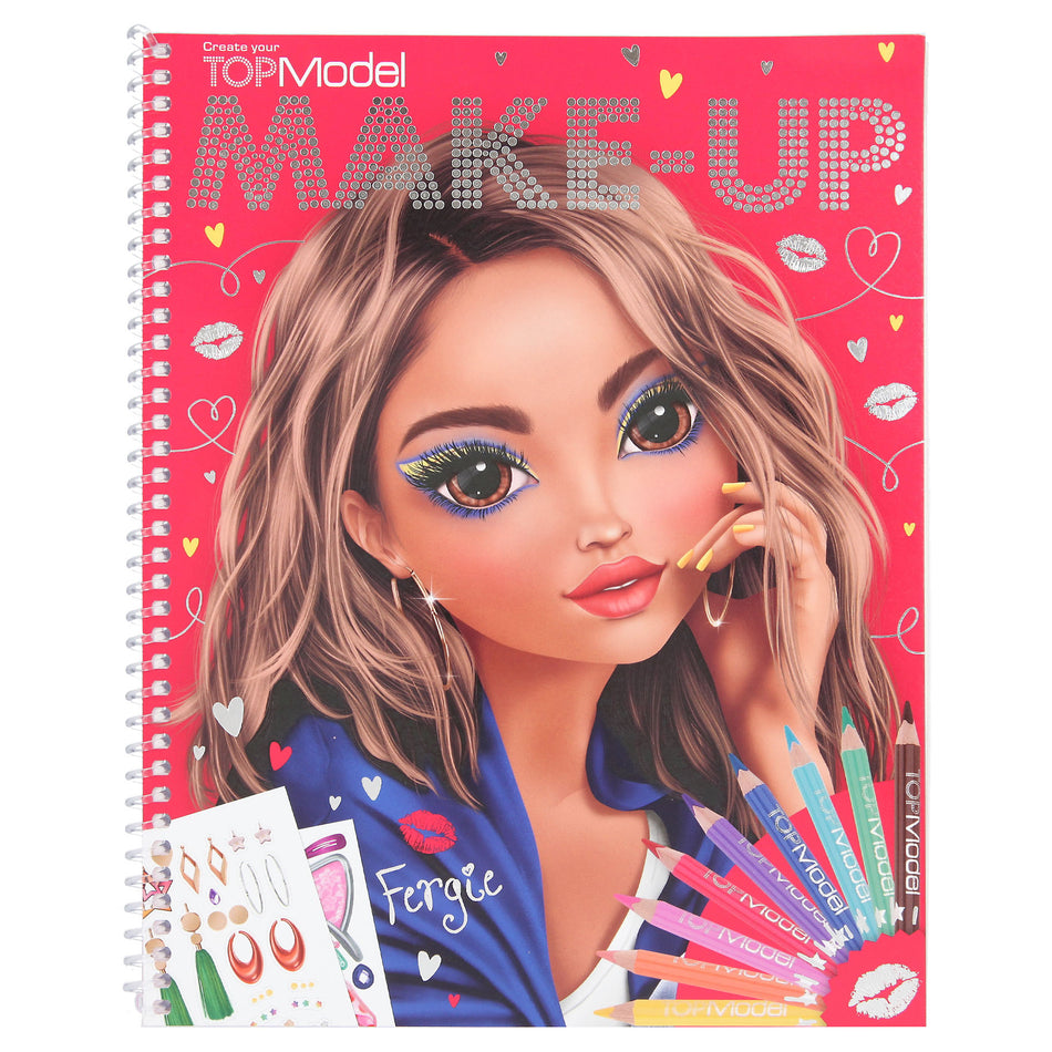 Valokuva kirjasta  TOPModel Make-Up Suunnittelukirja, kuuluu tuoteryhmään Väritys-puuhakirjat.