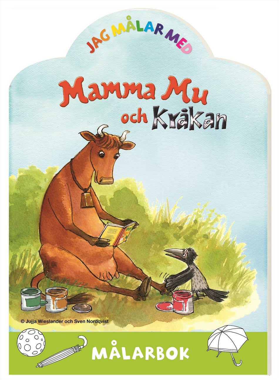 Valokuva kirjasta Jujja Wieslander / Sven Nordqvist Jag målar med Mamma Mu och Kråkan : Målarbok, kuuluu tuoteryhmään Ruots lapset nuoret ja sarjakuvat.