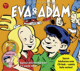 Valokuva kirjasta Måns Gahrton Eva &amp; Adam Box 1 (bok 1-2), kuuluu tuoteryhmään Ruots lapset nuoret ja sarjakuvat.