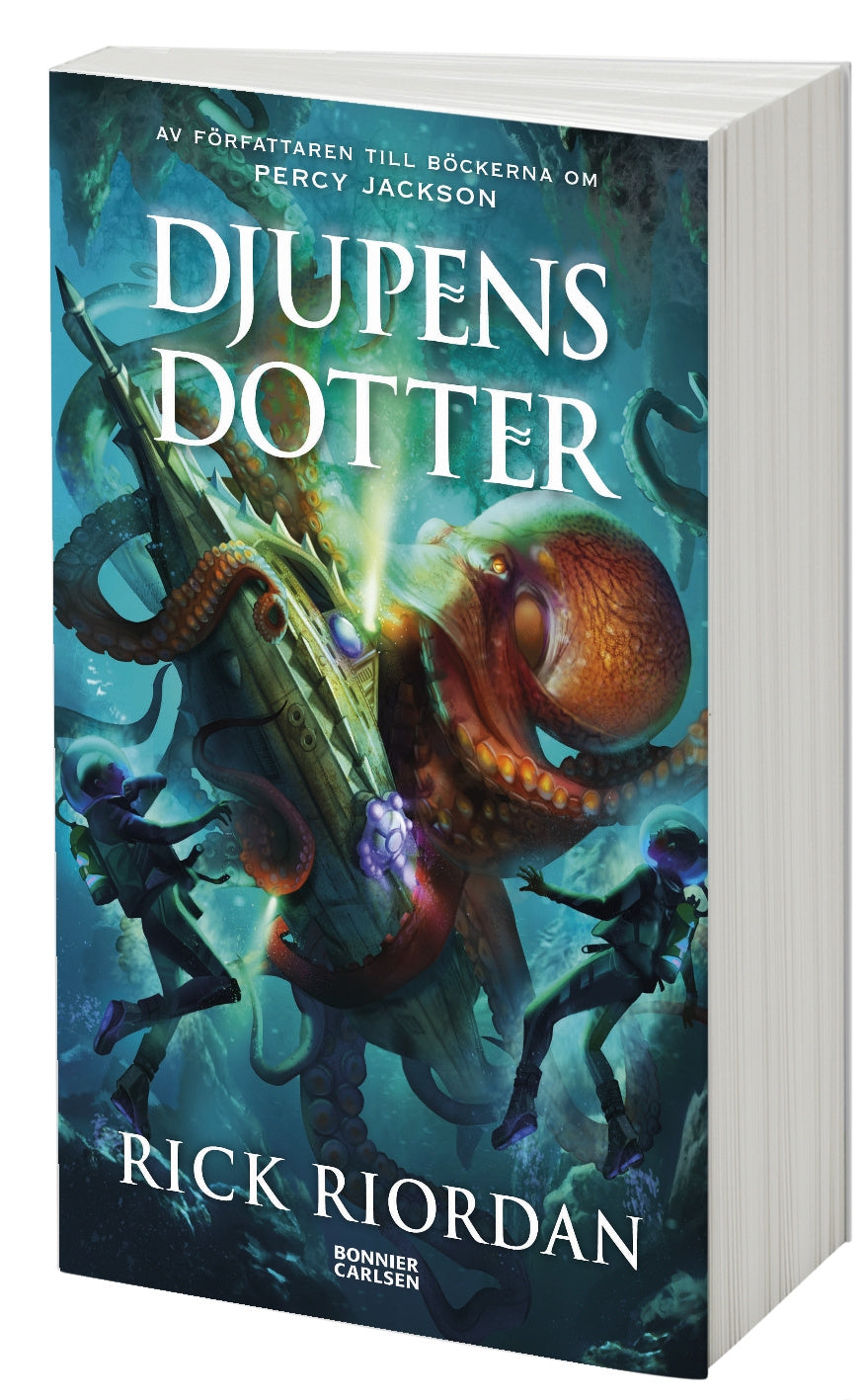 Valokuva kirjasta Rick Riordan Djupens dotter, kuuluu tuoteryhmään Ruots lapset nuoret ja sarjakuvat.