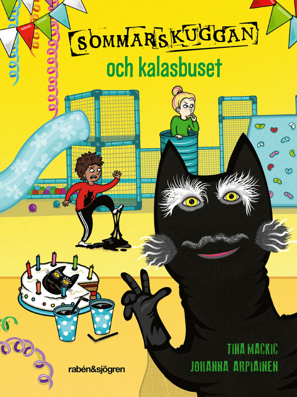 Valokuva kirjasta Tina Mackic Sommarskuggan och kalasbuset, kuuluu tuoteryhmään Ruots lapset nuoret ja sarjakuvat.