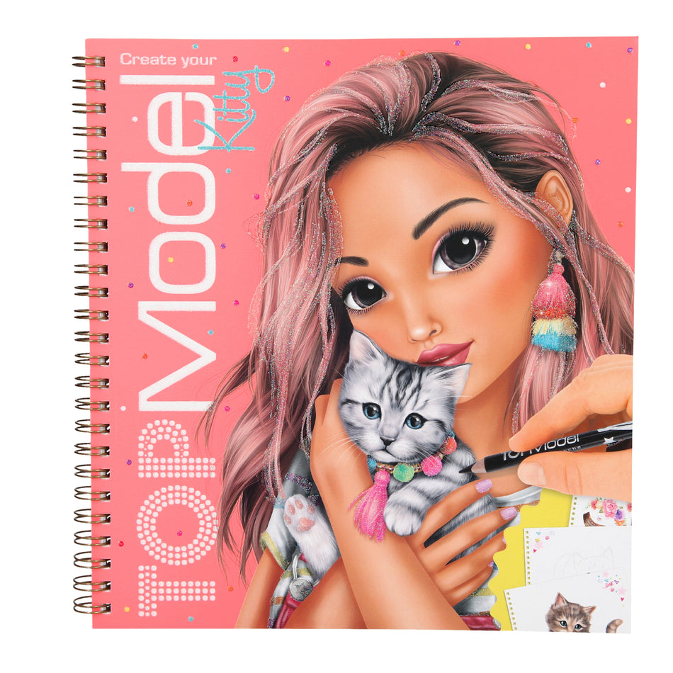 Valokuva kirjasta  TOPModel Kitty Värityskirja, kuuluu tuoteryhmään Väritys-puuhakirjat.