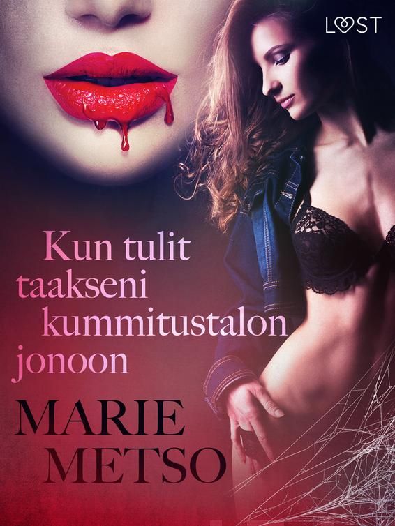 Valokuva kirjasta Marie Metso Kun tulit taakseni kummitustalon jonoon - eroottinen novelli, kuuluu tuoteryhmään E-kirjat kauno.