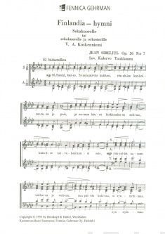 Valokuva kirjasta  Finlandia-hymni op. 26/7 - Mixed choir, kuuluu tuoteryhmään Musiikki.