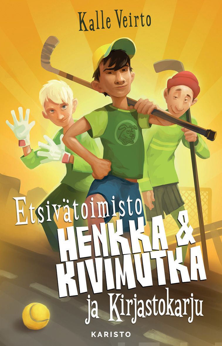 Valokuva kirjasta Kalle Veirto Etsivätoimisto Henkka &amp; Kivimutka ja Kirjastokarju, kuuluu tuoteryhmään Nuorten romaanit.