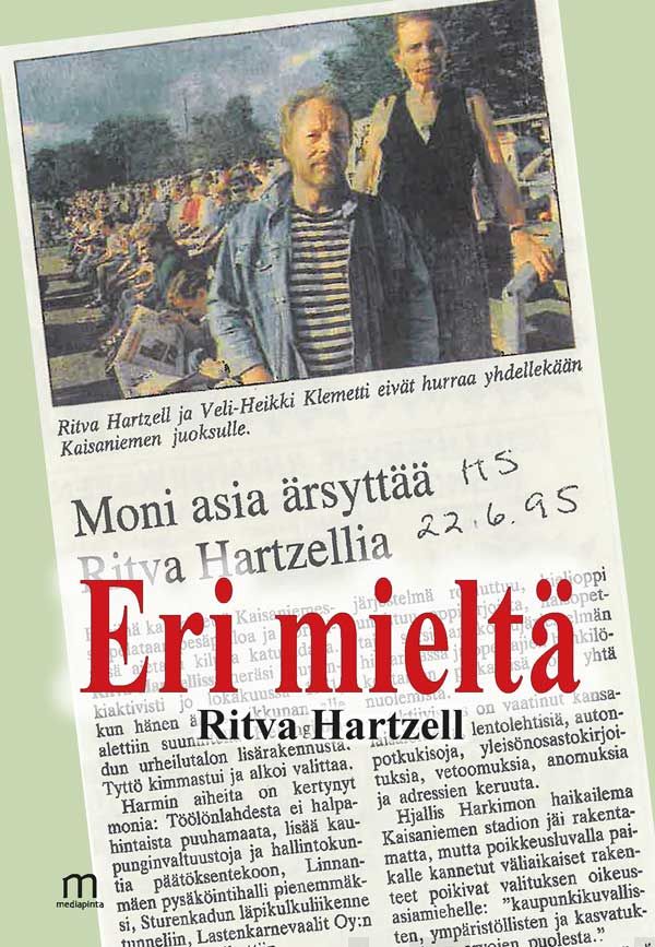 Valokuva kirjasta Ritva Hartzell Eri mieltä, kuuluu tuoteryhmään Runot.