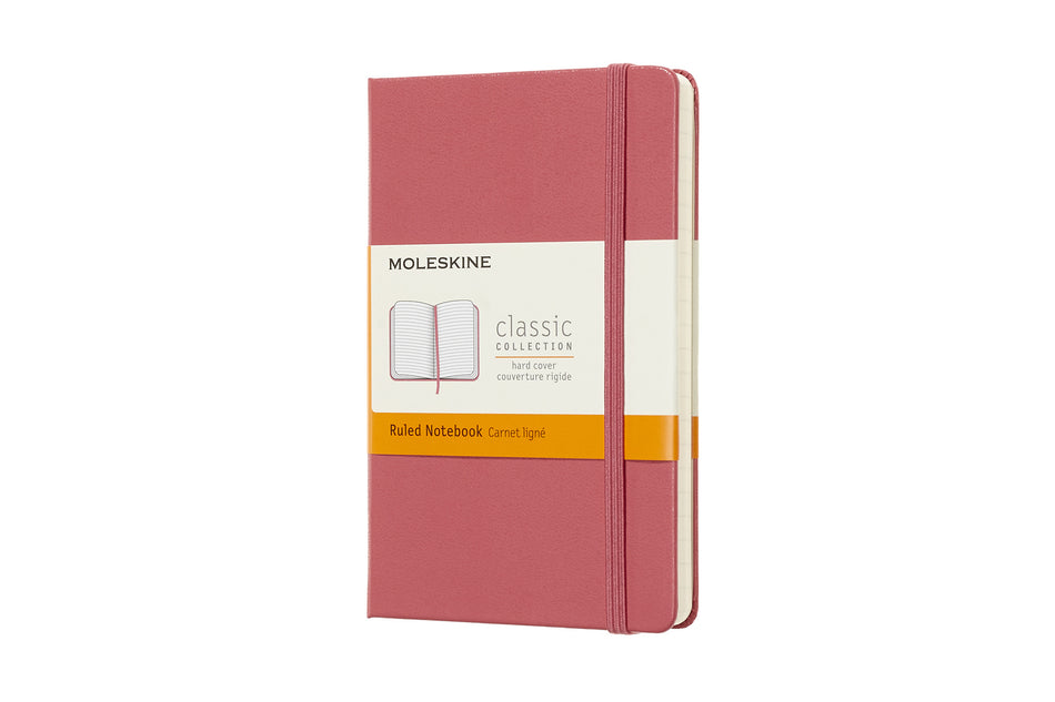 Valokuva tuotteesta Muistikirja Moleskine Pocket Ruled Hard Daisy Pink 9x14cm, viivallinen pinkki, kuuluu tuoteryhmään Muistikirjat.
