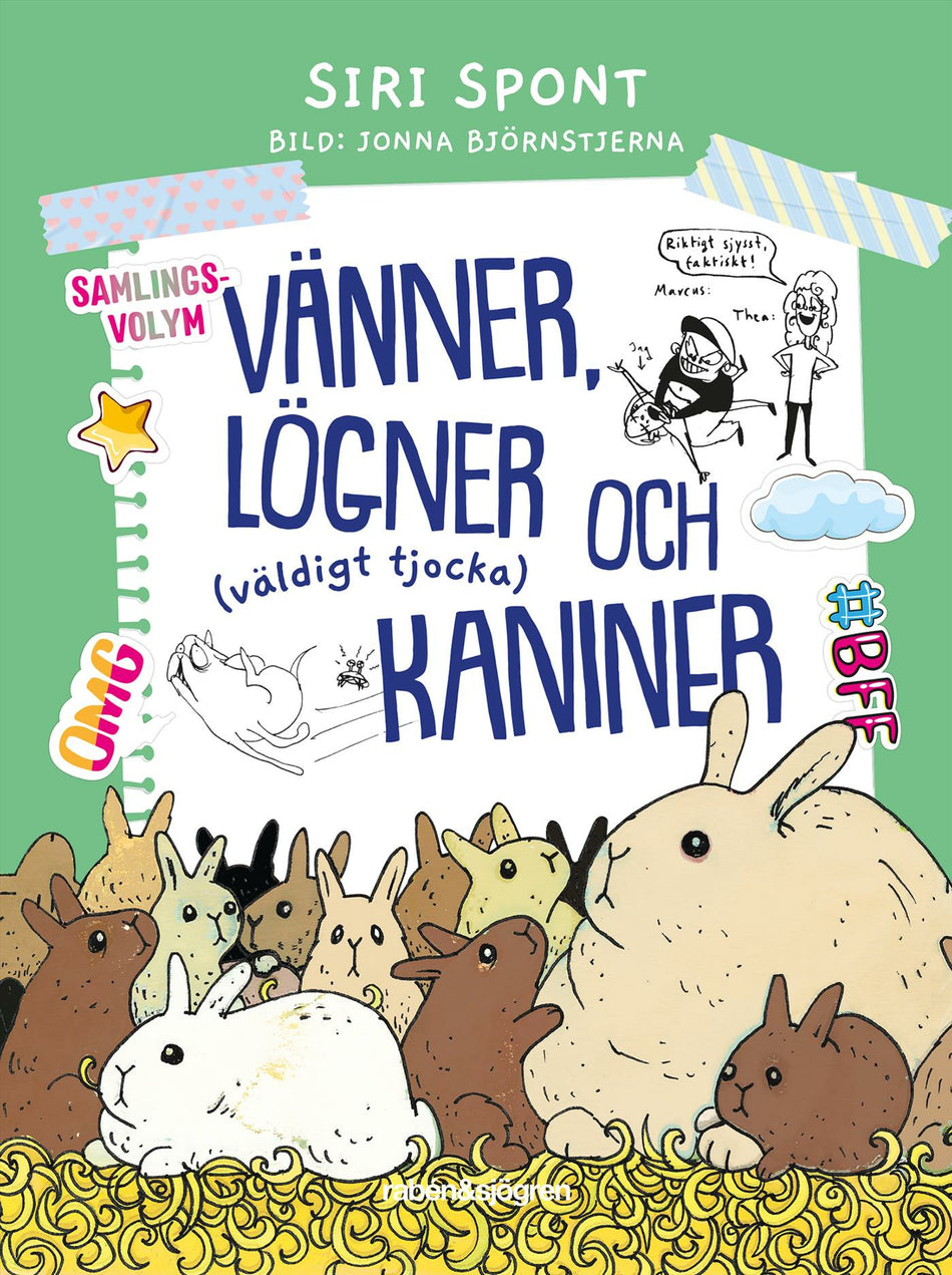 Valokuva kirjasta Siri Spont Vänner, lögner och (väldigt tjocka) kaniner, kuuluu tuoteryhmään Ruots lapset nuoret ja sarjakuvat.