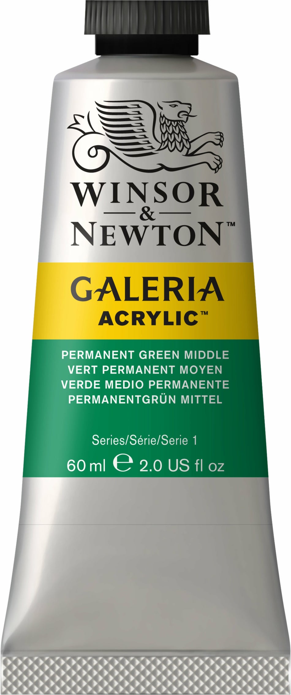 Valokuva tuotteesta Akryyliväri 60ml 484 Permanent green middle W&amp;N Galeria, kuuluu tuoteryhmään Taidetarvikkeet.