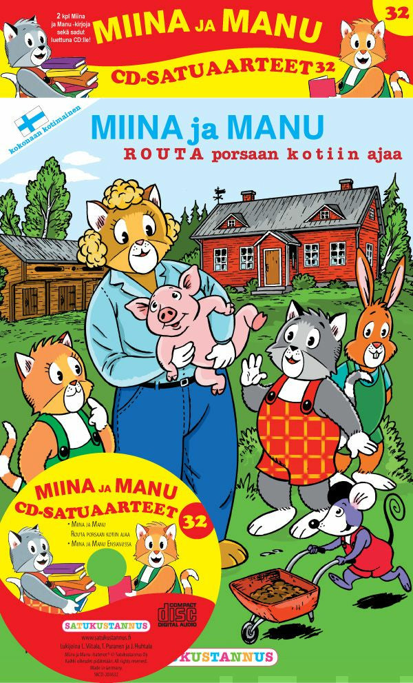 Valokuva kirjasta Tuula Puranen Miina ja Manu CD-Satuaarteet 32, kuuluu tuoteryhmään Äänikirjat.