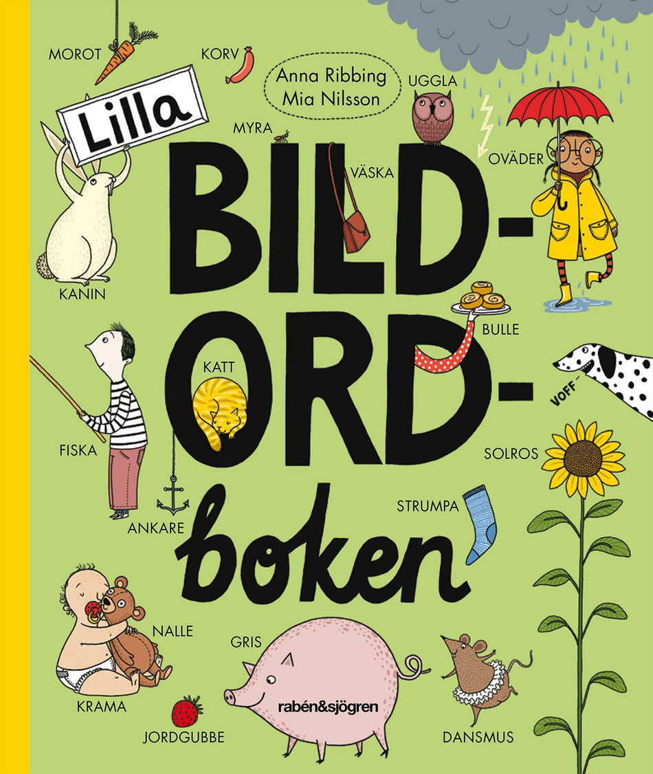 Valokuva kirjasta Anna Ribbing Lilla bildordboken, kuuluu tuoteryhmään Ruots lapset nuoret ja sarjakuvat.
