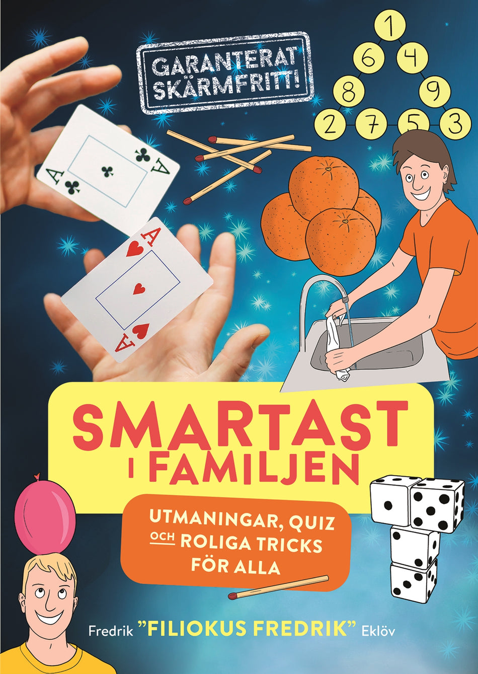 Valokuva kirjasta Fredrik Eklöv Smartast i familjen : Utmaningar, quiz och roliga tricks för alla, kuuluu tuoteryhmään Ruots harrasteet taide.