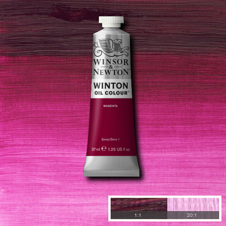 Valokuva tuotteesta Öljyväri 37ml 380 Magenta W&amp;N Winton, kuuluu tuoteryhmään Taidetarvikkeet.