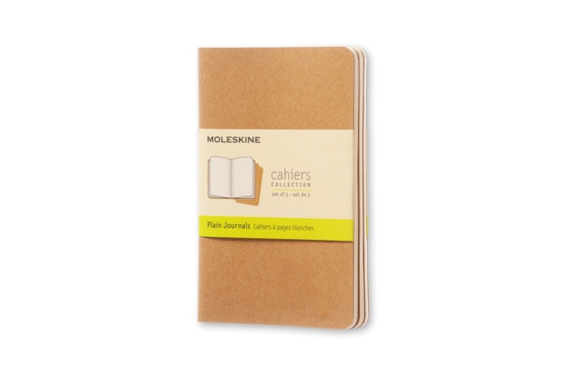 Valokuva kirjasta Moleskine Moleskine Plain Cahier - Kraft Cover (3 Set), kuuluu tuoteryhmään Muut ulkomaiset kirjat.