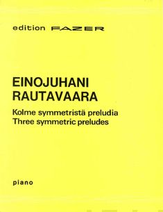 Valokuva kirjasta  Kolme symmetristä preludia / Three Symmetric Preludes, kuuluu tuoteryhmään Musiikki.