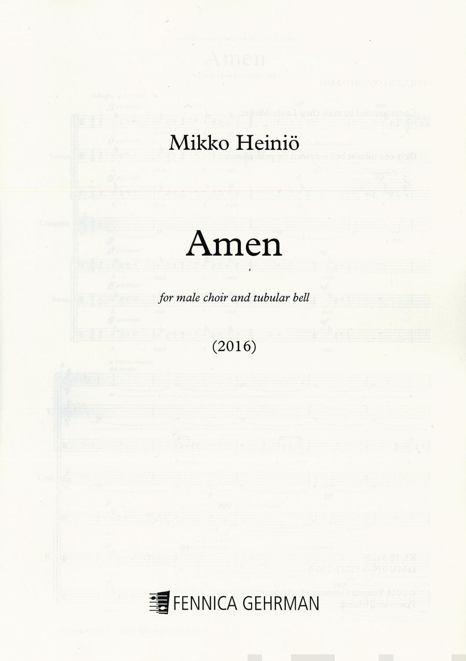 Valokuva kirjasta  Amen (TTBB), kuuluu tuoteryhmään Musiikki.