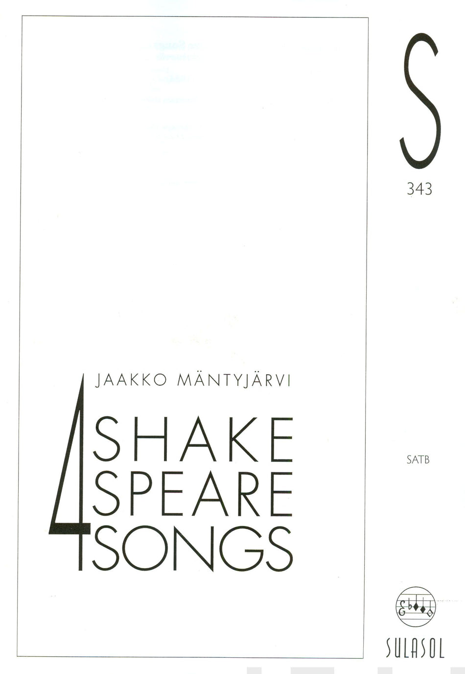 Valokuva kirjasta  Four Shakespeare Songs, kuuluu tuoteryhmään Musiikki.