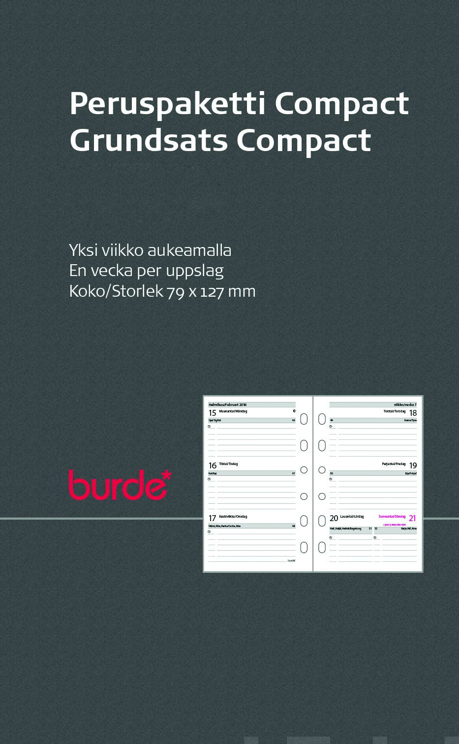 Valokuva tuotteesta Compact kalenteripaketti 2021-2022 (lukuvuosikalenteri), kuuluu tuoteryhmään Lukuvuosikalenterit.