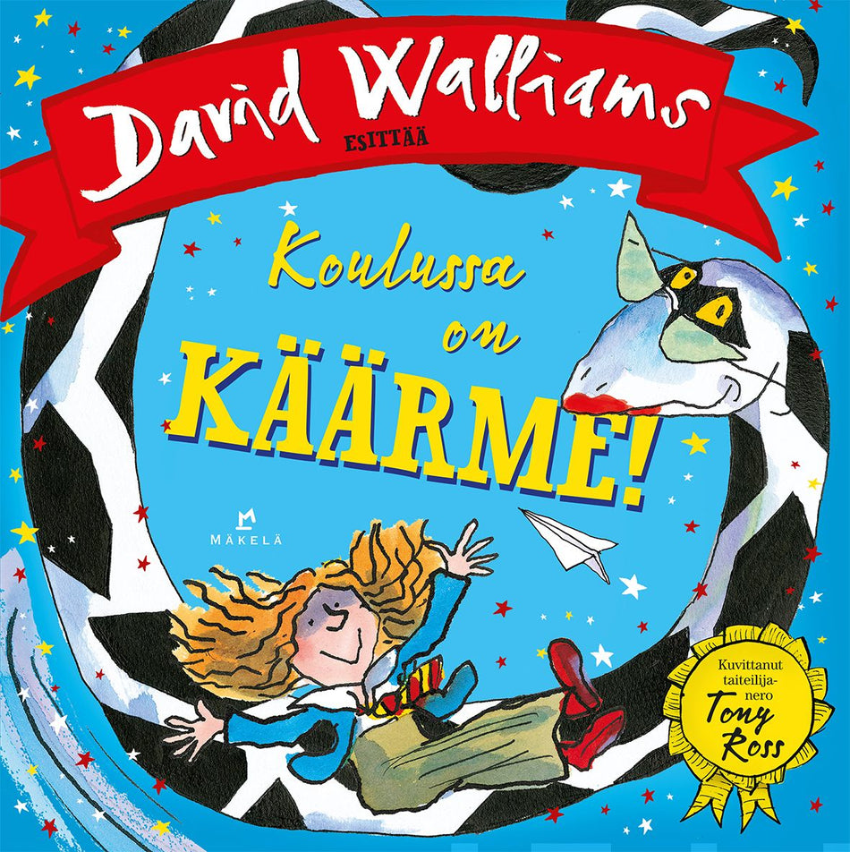 Valokuva kirjasta David Walliams Koulussa on käärme!, kuuluu tuoteryhmään Lasten kuvakirjat.