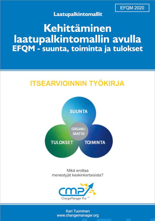 Valokuva kirjasta Kari Tuominen Kehittäminen laatupalkintomallin avulla EFQM 2020 - suunta, toiminta ja tulokset, kuuluu tuoteryhmään Talous yhteiskunta.