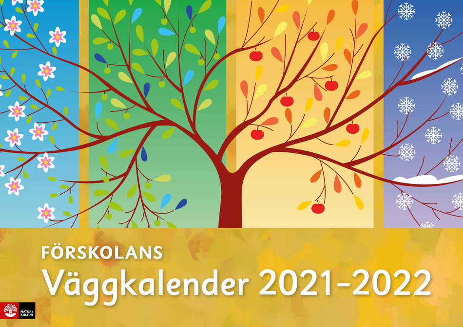 Valokuva kirjasta  Förskolans väggkalender 2021-2022, kuuluu tuoteryhmään Ruots harrasteet taide.
