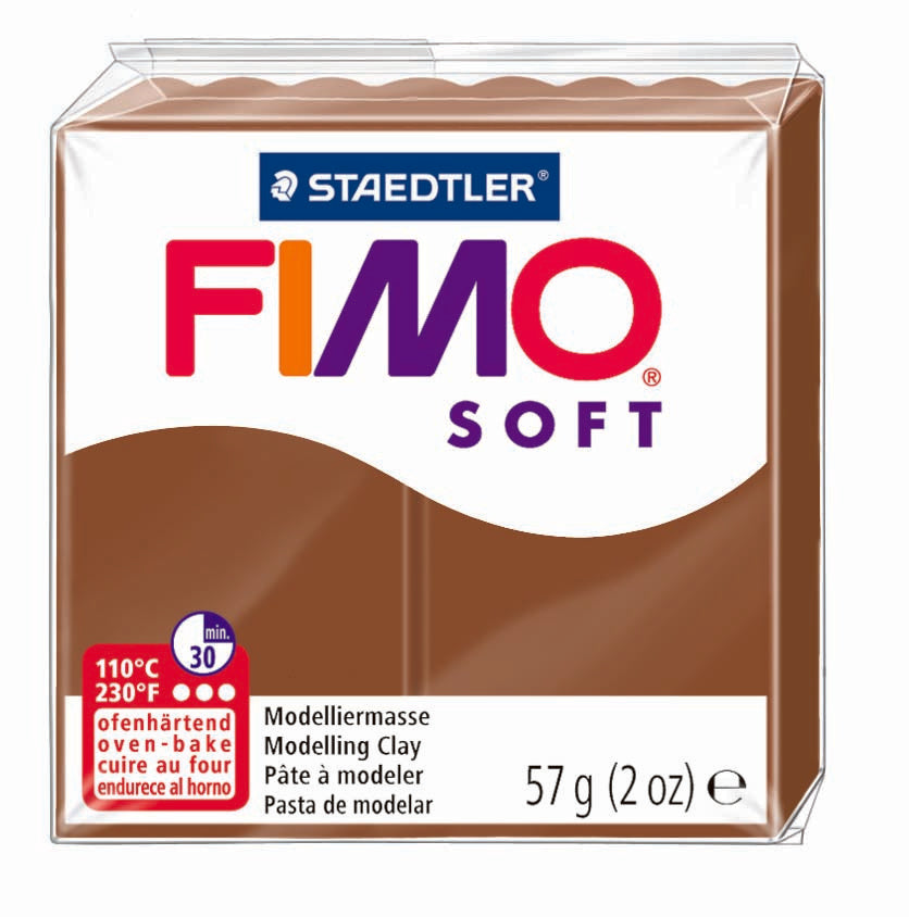 Valokuva tuotteesta Fimo Soft perusväri 7 caramel, kuuluu tuoteryhmään Askartelutarvikkeet.
