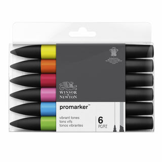 Huopakynä Promarker 6 väriä Vibrant Tones W&N