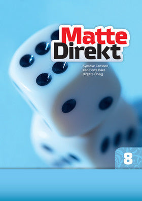 Valokuva kirjasta Synnöve Carlsson / Karl Bertil Hake / Birgitta Öberg Matte Direkt 8, kuuluu tuoteryhmään Ruots lapset nuoret ja sarjakuvat.