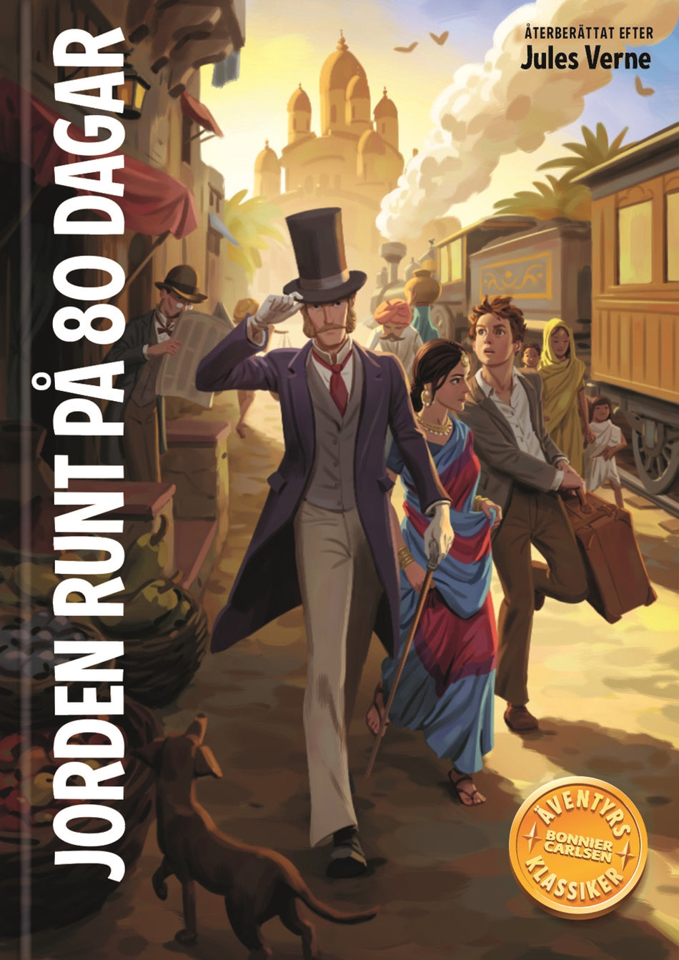 Valokuva kirjasta Jules Verne Jorden runt på 80 dagar, kuuluu tuoteryhmään Ruots lapset nuoret ja sarjakuvat.