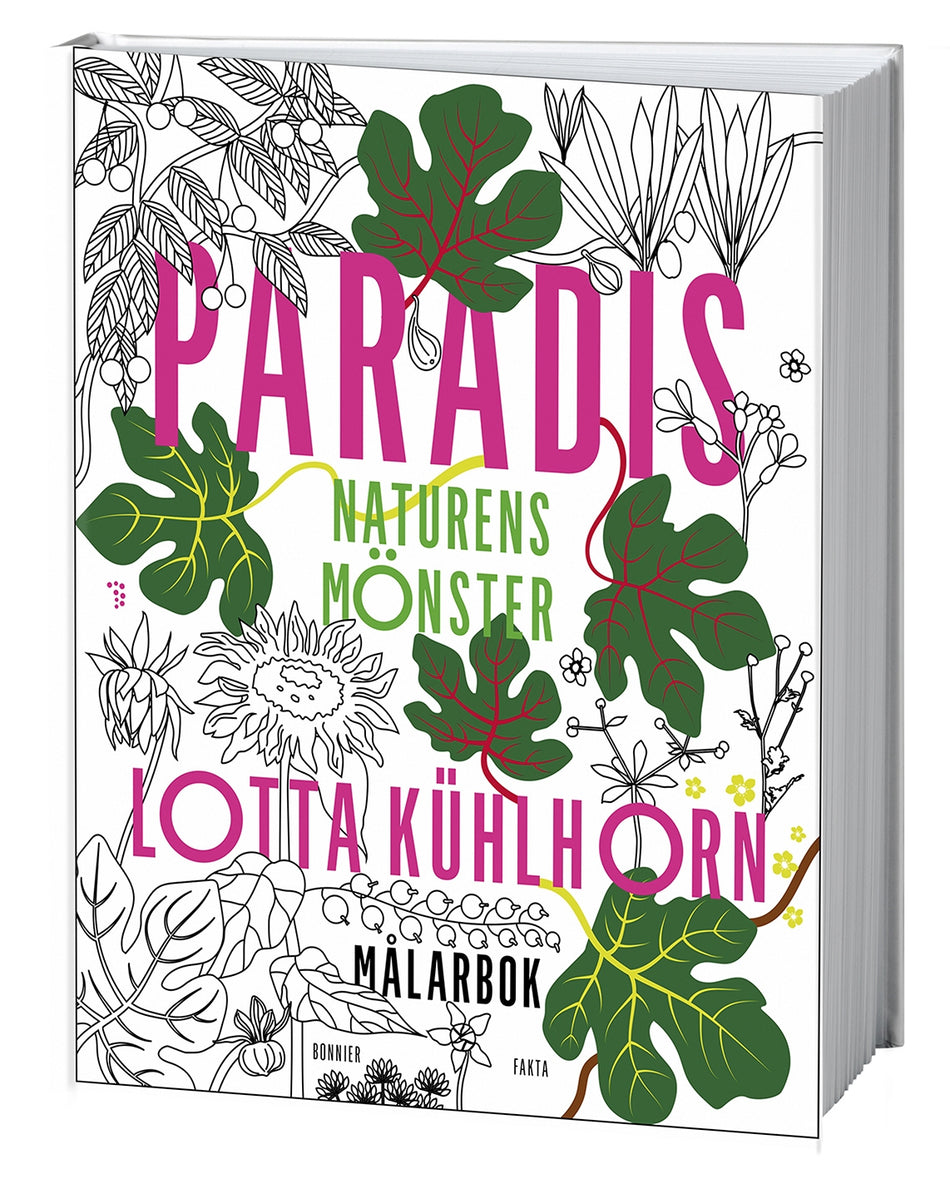 Valokuva kirjasta Lotta Kühlhorn Paradis : naturens mönster - målarbok, kuuluu tuoteryhmään Ruots harrasteet taide.