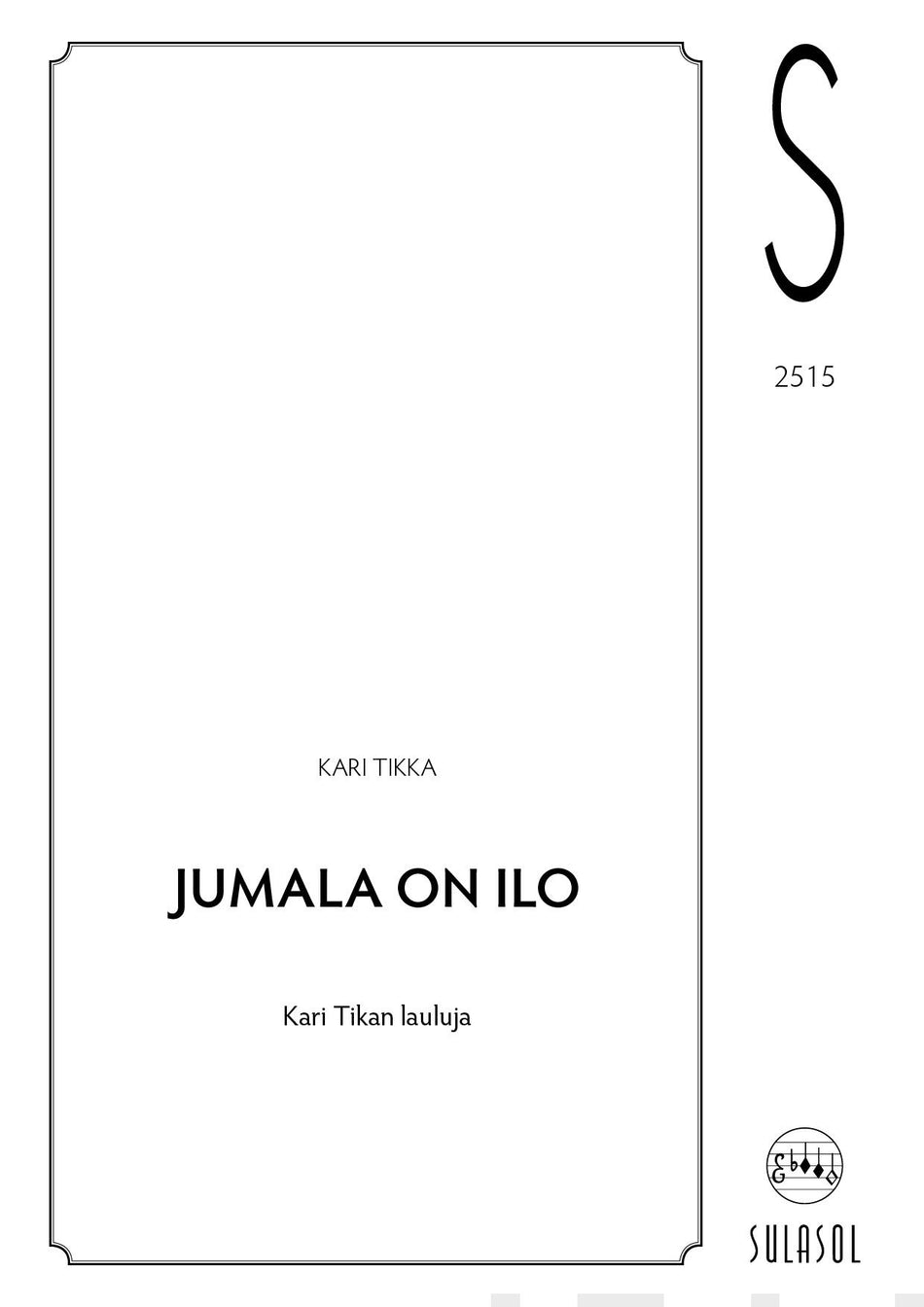 Valokuva kirjasta  Jumala on ilo, kuuluu tuoteryhmään Musiikki.